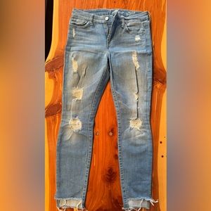 7 for All Mankind Skinny Ripped Jeans Size 26